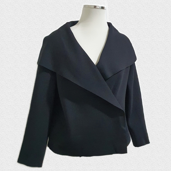 Zaket & Plover Jackets & Blazers - Zaket & Plover Black Knit Jacket Size XL